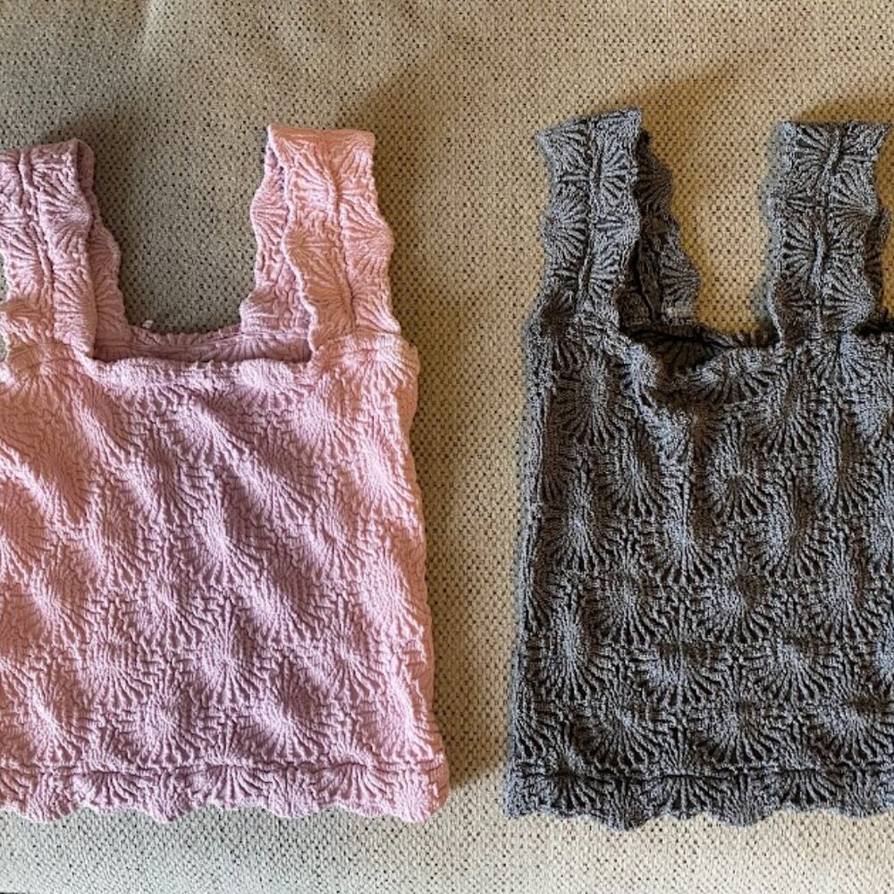 Free People - Tank Top Set - Gray & Pink -